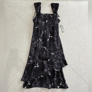 Black and White Floral Dress